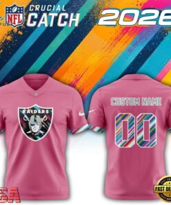Las Vegas Raiders NFL 2026 Crucial Catch Limited Edition Pink Football Jersey, Fashion Football Jersey Las Vegas Raiders Nfl 2026 Crucial Catch Limited Edition Pink Football Jersey