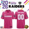 Las Vegas Raiders NFL Crucial Catch 2026 Pink Limited Edition Football Jersey, Fashion Football Jersey Las Vegas Raiders Nfl Crucial Catch 2026 Pink Limited Edition Football Jersey