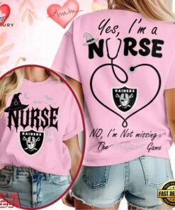 Las Vegas Raiders NFL Night Shift Never Misses Game Day Halloween Nurse Unisex 3D Shirt, Sports Fans 3D Shirt Las Vegas Raiders Nfl Night Shift Never Misses Game Day Halloween Nurse Unisex 3D Shirt
