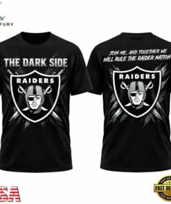 Las Vegas Raiders The Dark Side Dark Raiders 2026 Special New T Shirt, Viral 3D Graphic Tee Las Vegas Raiders The Dark Side Dark Raiders 2026 Special New T Shirt