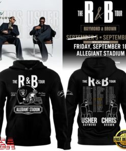 Las Vegas Raiders x Usher and Chris Brown The R&B Tour 2026 Hoodie, Trending Music 3D Tee Las Vegas Raiders X Usher And Chris Brown The R B Tour 2026 Hoodie