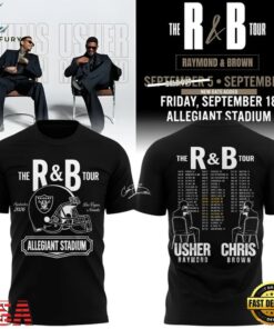 Las Vegas Raiders x Usher and Chris Brown The R&B Tour 2026 T Shirt, Trending Music 3D Tee Las Vegas Raiders X Usher And Chris Brown The R B Tour 2026 T Shirt