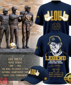 Legend Lou Holtz Notre Dame Fighting Irish Football 2026 T Shirt, Viral 3D Graphic Tee Legend Lou Holtz Notre Dame Fighting Irish Football 2026 T Shirt