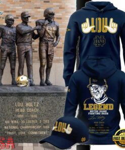 Legend Lou Holtz Notre Dame Fighting Irish Football Hoodie, Viral 3D Graphic Tee Legend Lou Holtz Notre Dame Fighting Irish Football Hoodie