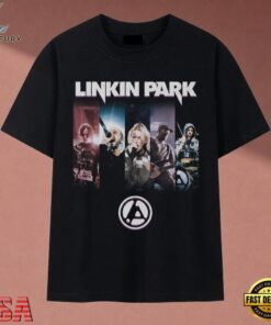 Linkin Park Band Members Photo Graphic Vintage T Shirt, Music 2D Graphic Tee Linkin Park Band Members Photo Graphic Vintage T Shirt