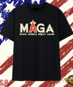 Los Angeles Angels Maga Make Angels Great Again T Shirt, Trendy 2D Print Shirt Los Angeles Angels Maga Make Angels Great Again T Shirt
