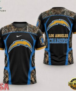 Los Angeles Chargers 2026 NFL Hunting Camo 3D Shirt, Sports Fans 3D Shirt Los Angeles Chargers 2026 Nfl Hunting Camo 3D Shirt