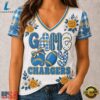 Los Angeles Chargers NFL Football Flowers Team Pride V Neck T Shirt, NFL Team V Neck Tee Los Angeles Chargers Nfl Football Flowers Team Pride V Neck T Shirt