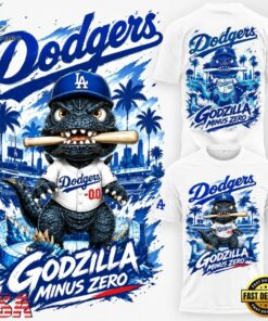 Los Angeles Dodgers x Godzilla Minus Zero 2026 Graphic T Shirt, Trending Music 3D Tee Los Angeles Dodgers X Godzilla Minus Zero 2026 Graphic T Shirt