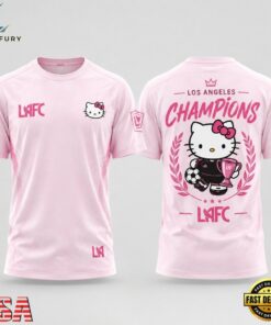 Los Angeles FC x Hello Kitty Night 2026 Special New Pink T Shirt, Viral 3D Graphic Tee Los Angeles FC X Hello Kitty Night 2026 Special New Pink T Shirt