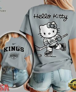 Los Angeles Kings NHL x Hello Kitty Unisex 3D Shirt, NHL Hockey 3D Shirt Los Angeles Kings Nhl X Hello Kitty Unisex 3D Shirt