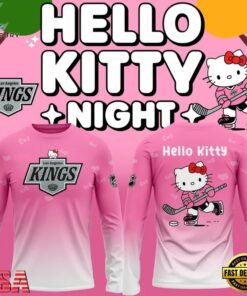 Los Angeles Kings x Hello Kitty 2026 Limited Edition Long Sleeve Shirt, Viral 3D Graphic Tee Los Angeles Kings X Hello Kitty 2026 Limited Edition Long Sleeve Shirt