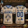 Los Angeles Rams 2026 NFL Native American Heritage 3D Shirt, Sports Fans 3D Shirt Los Angeles Rams 2026 Nfl Native American Heritage 3D Shirt