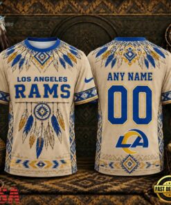Los Angeles Rams 2026 NFL Native American Heritage 3D Shirt, Sports Fans 3D Shirt Los Angeles Rams 2026 Nfl Native American Heritage 3D Shirt