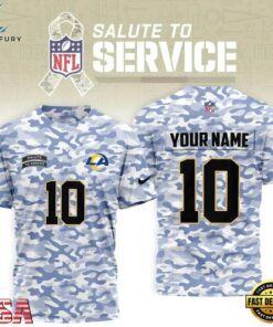 Los Angeles Rams 2026 NFL Salute to Service Camo New Design 3D Shirt, Sports Fans 3D Shirt Los Angeles Rams 2026 Nfl Salute TO Service Camo New Design 3D Shirt