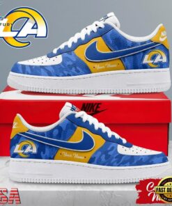 Los Angeles Rams NFL End Zone Energy Custom Air Force 1 Shoes Sneaker, NFL Fan AF1 Shoes Los Angeles Rams Nfl End Zone Energy Custom Air Force 1 Shoes Sneaker
