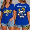 Los Angeles Rams NFL Hello Kitty Football V Neck T Shirt, NFL Team V Neck Tee 3 Los Angeles Rams NFL Hello Kitty Football V Neck T Shirt, NFL Team V Neck Tee Los Angeles Rams Nfl Hello Kitty Football V Neck T Shirt