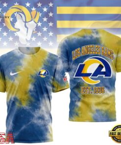 Los Angeles Rams NFL Sunday Legends Tie Dye 3D Shirt, Sports Fans 3D Shirt Los Angeles Rams Nfl Sunday Legends Tie Dye 3D Shirt