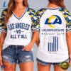 Los Angeles Rams NFL vs All Y' All United We Stand V Neck T Shirt, NFL Team V Neck Tee Los Angeles Rams Nfl VS All Y All United WE Stand V Neck T Shirt