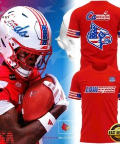Louisville Cardinals Football 2026 Salute to Service Red T Shirt, Viral 3D Graphic Tee Louisville Cardinals Football 2026 Salute TO Service Red T Shirt