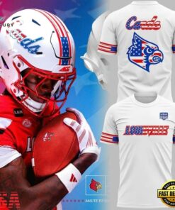 Louisville Cardinals Football 2026 Salute to Service White T Shirt, Viral 3D Graphic Tee Louisville Cardinals Football 2026 Salute TO Service White T Shirt