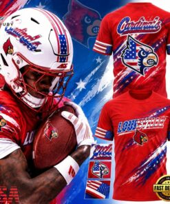 Louisville Cardinals x Salute to Service 2026 Red T Shirt, Viral 3D Graphic Tee Louisville Cardinals X Salute TO Service 2026 Red T Shirt