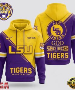 Lsu Tigers 2026 NCAA Personalized Faith Family Football Hoodie, NCAA 3D Graphic Tee Lsu Tigers 2026 Ncaa Personalized Faith Family Football Hoodie