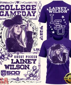 LSU Tigers Football x Lainey Wilson College Game Day 2026 3D Shirt, Viral 3D Graphic Tee Lsu Tigers Football X Lainey Wilson College Game Day 2026 3D Shirt