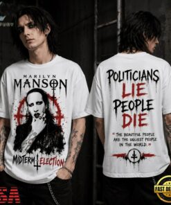 Marilyn Manson Political Chaos 3D Shirt, Trending Music 3D Tee Marilyn Manson Political Chaos 3D Shirt