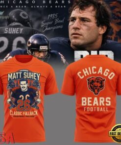 Matt Suhey Chicago Bears Always and Forever Thank You For Your Memories Orange 3D Shirt, Viral 3D Graphic Tee Matt Suhey Chicago Bears Always And Forever Thank You For Your Memories Orange 3D Shirt
