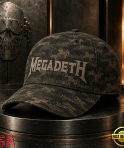 Megadeth Toxic Skull Camo Classic Cap, Music Lover Baseball Cap Megadeth Toxic Skull Camo Classic Cap