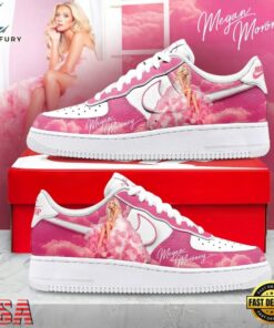 Megan Moroney Country Singer Custom Air Force 1 Shoes, Pink Cloud Graphic Sneakers, Music Lover AF1 Shoes Megan Moroney Country Singer Custom Air Force 1 Shoes Pink Cloud Graphic Sneakers