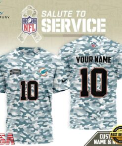 Miami Dolphins 2026 NFL Salute to Service Camo New Design 3D Shirt, Sports Fans 3D Shirt Miami Dolphins 2026 Nfl Salute TO Service Camo New Design 3D Shirt
