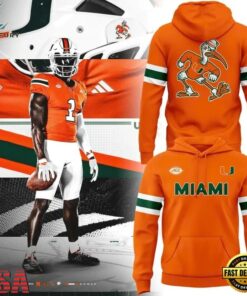 Miami Hurricanes Football 2026 New Uniform Hoodie, Viral 3D Graphic Tee Miami Hurricanes Football 2026 New Uniform Hoodie