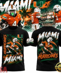 Miami Hurricanes x Hellstarsports 2026 Limited Edition T Shirt, Viral 3D Graphic Tee Miami Hurricanes X Hellstarsports 2026 Limited Edition T Shirt