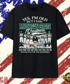 Michigan State Spartans Greatness Legends Signatures Vintage Football T Shirt, Trendy 2D Print Shirt Michigan State Spartans Greatness Legends Signatures Vintage Football T Shirt