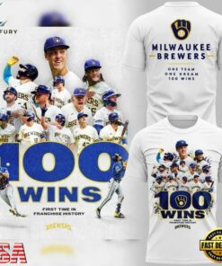 Milwaukee Brewers 100 Wins T Shirt, Viral 3D Graphic Tee Milwaukee Brewers 100 Wins T Shirt