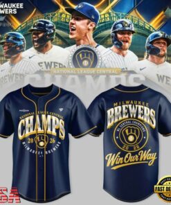 Milwaukee Brewers 2026 NL Central Champions Limited Edition Baseball Jersey, Hot Baseball Jersey Milwaukee Brewers 2026 NL Central Champions Limited Edition Baseball Jersey