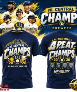 Milwaukee Brewers 2026 NL Central Division Champions 3D Shirt, Viral 3D Graphic Tee Milwaukee Brewers 2026 NL Central Division Champions 3D Shirt