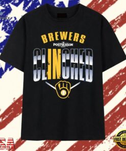 Milwaukee Brewers 2026 Postseason Clinched T Shirt, Trendy 2D Print Shirt Milwaukee Brewers 2026 Postseason Clinched T Shirt