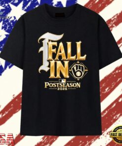 Milwaukee Brewers Fall in Postseason 2026 T Shirt, Trendy 2D Print Shirt Milwaukee Brewers Fall IN Postseason 2026 T Shirt