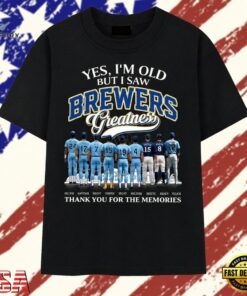 Milwaukee Brewers Greatness Legends Signatures Vintage Baseball T Shirt, Trendy 2D Print Shirt Milwaukee Brewers Greatness Legends Signatures Vintage Baseball T Shirt