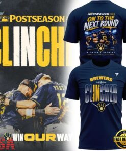 Milwaukee Brewers Navy 2026 Postseason T Shirt, Viral 3D Graphic Tee Milwaukee Brewers Navy 2026 Postseason T Shirt