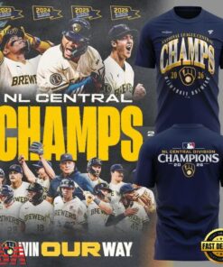 Milwaukee Brewers The FIRST 4 Peat in NL Central History 3D Shirt, Viral 3D Graphic Tee Milwaukee Brewers The First 4 Peat IN NL Central History 3D Shirt