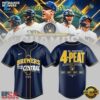 Milwaukee Brewers The FIRST 4 Peat in NL Central History Baseball Jersey, Hot Baseball Jersey 3 Milwaukee Brewers The FIRST 4 Peat in NL Central History Baseball Jersey, Hot Baseball Jersey Milwaukee Brewers The First 4 Peat IN NL Central History Baseball Jersey
