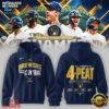 Milwaukee Brewers The FIRST 4 Peat in NL Central History Hoodie, Viral 3D Graphic Tee Milwaukee Brewers The First 4 Peat IN NL Central History Hoodie
