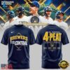 Milwaukee Brewers The FIRST 4 Peat in NL Central History T Shirt, Viral 3D Graphic Tee 3 Milwaukee Brewers The FIRST 4 Peat in NL Central History T Shirt, Viral 3D Graphic Tee Milwaukee Brewers The First 4 Peat IN NL Central History T Shirt
