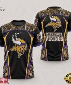 Minnesota Vikings 2026 NFL Hunting Camo 3D Shirt, Sports Fans 3D Shirt Minnesota Vikings 2026 Nfl Hunting Camo 3D Shirt