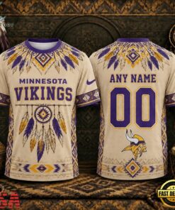 Minnesota Vikings 2026 NFL Native American Heritage 3D Shirt, Sports Fans 3D Shirt Minnesota Vikings 2026 Nfl Native American Heritage 3D Shirt