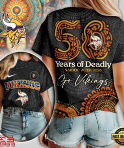 Minnesota Vikings NFL Naidoc Week 2026 Unisex 3D Shirt, Sports Fans 3D Shirt Minnesota Vikings Nfl Naidoc Week 2026 Unisex 3D Shirt